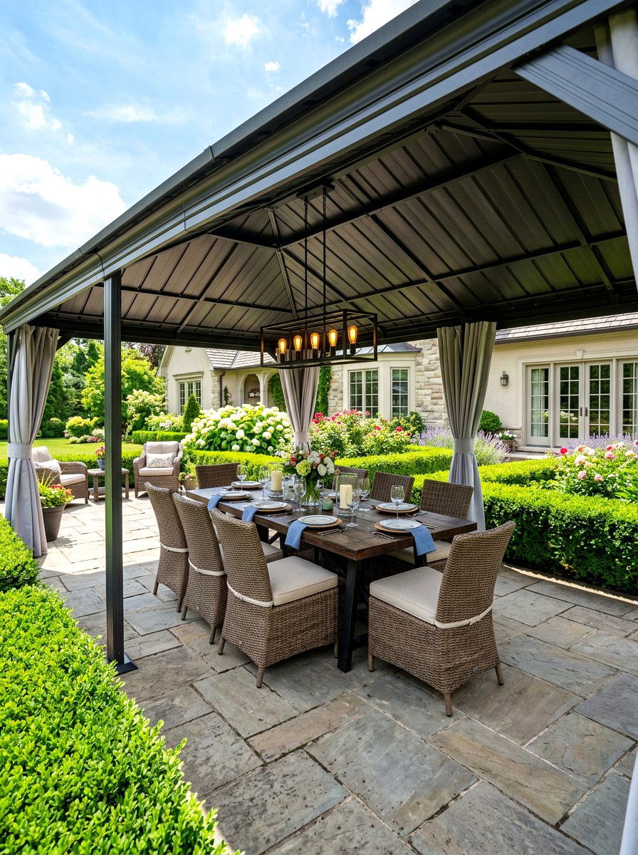 Aluminum Hardtop Patio Gazebo - 30 metal gazebo ideas
