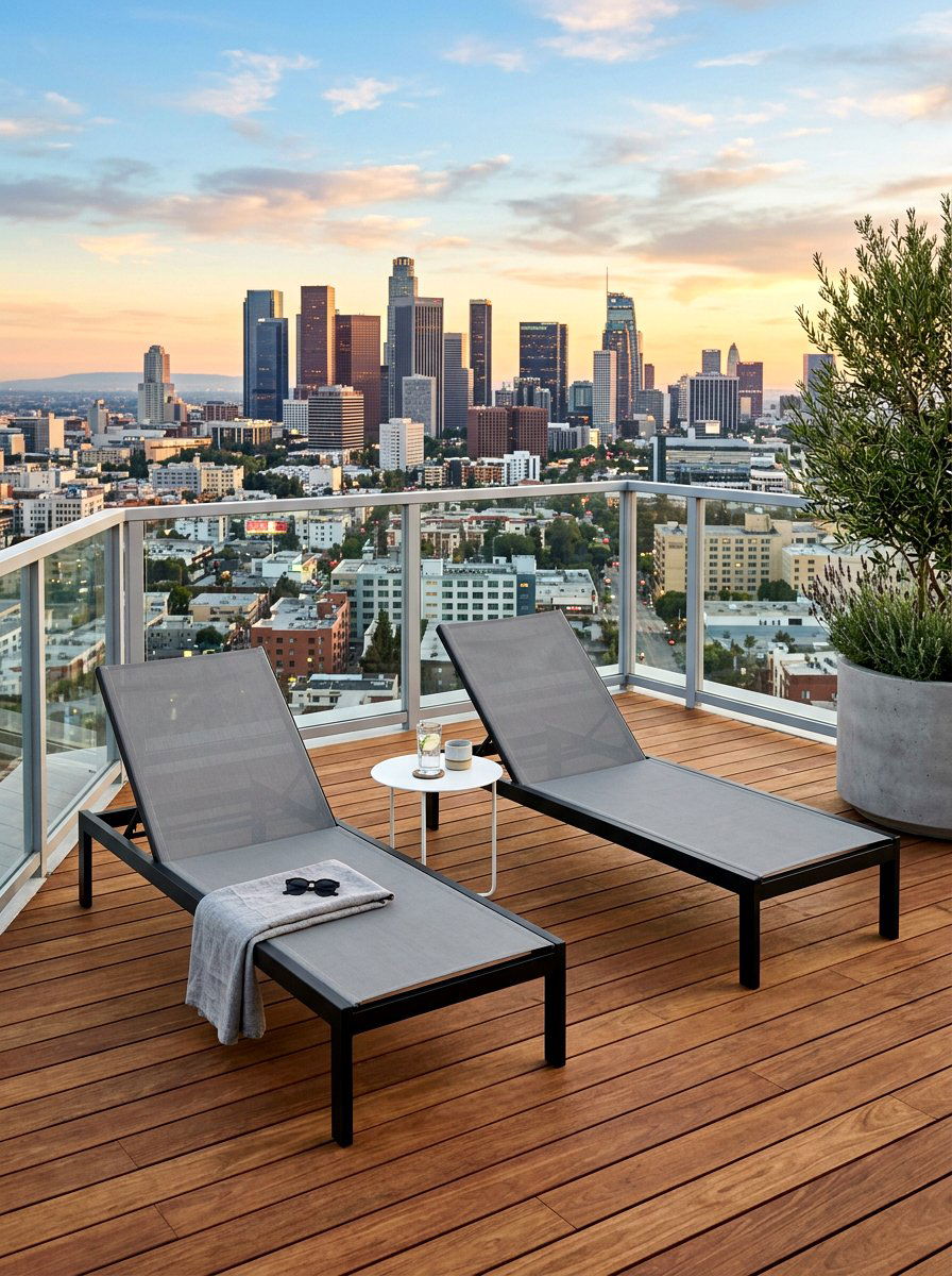 Aluminum Minimalist Sun Deck - 30 luxury sun lounger ideas