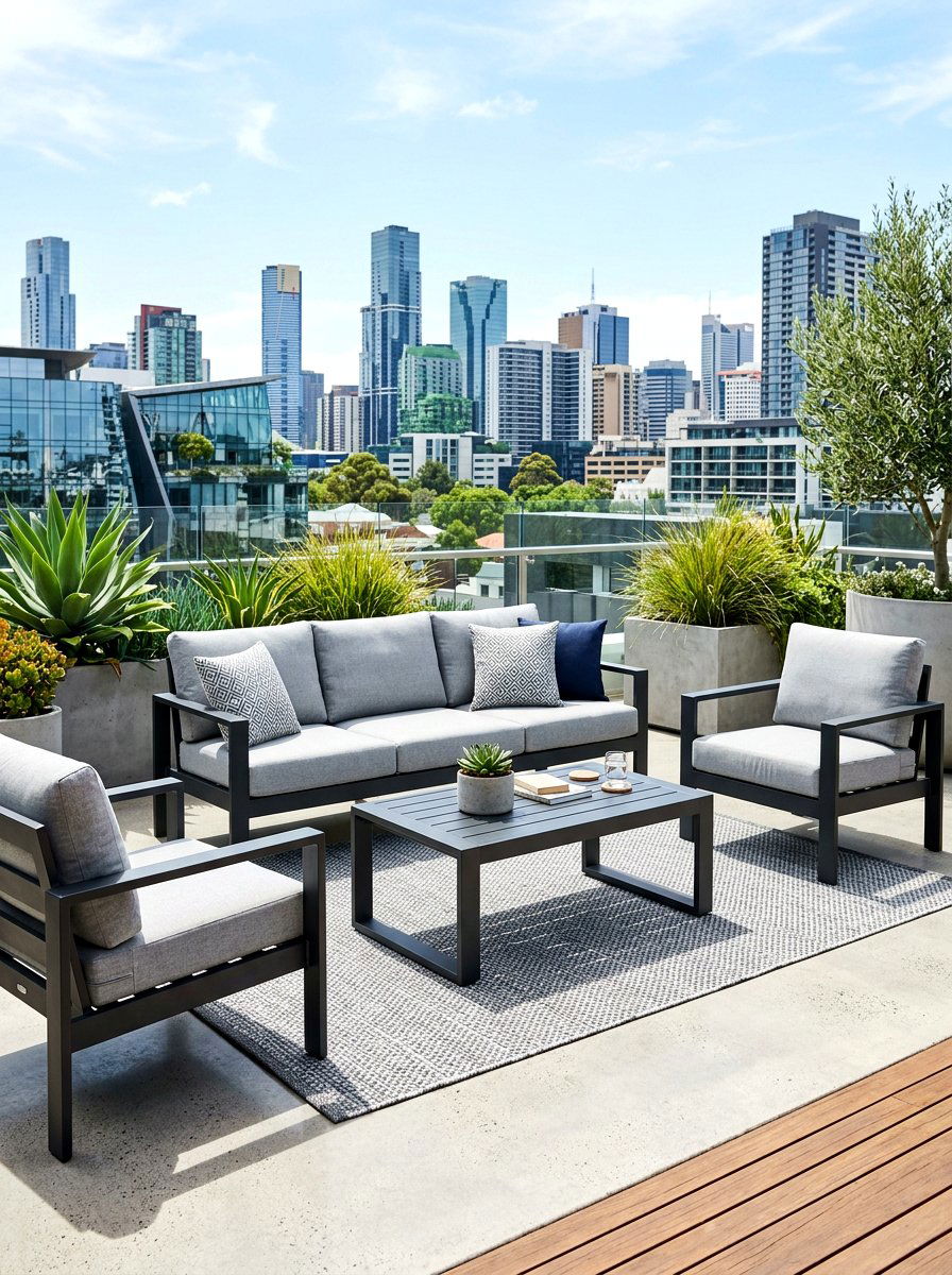 Aluminum Sofa Set - 30 deck furniture ideas