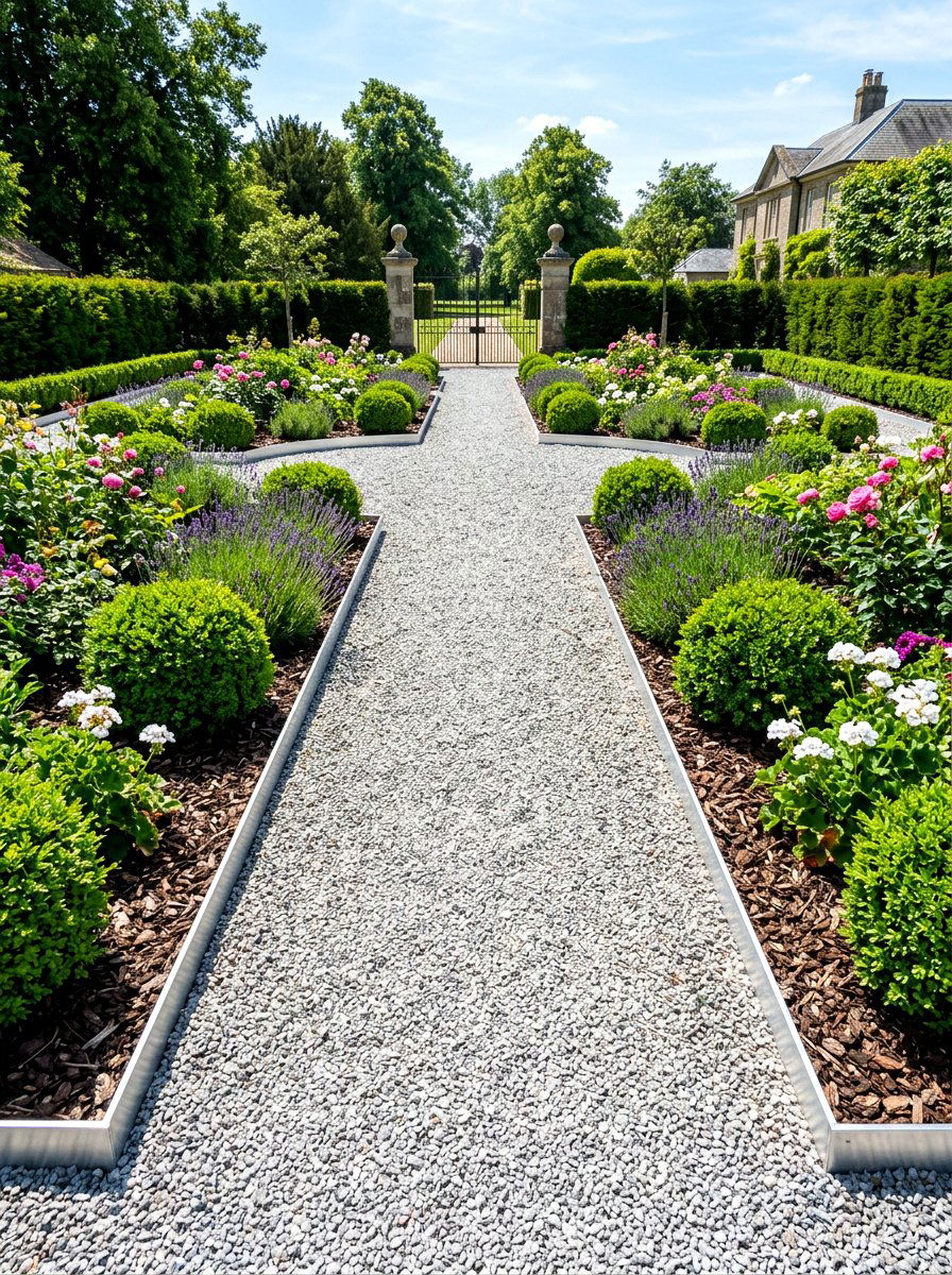 Aluminum Strip Bed Edging - 30 flower bed border ideas