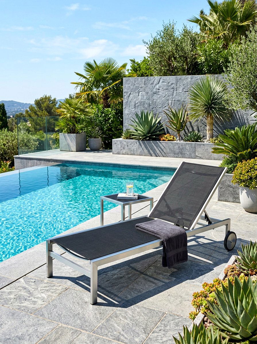 Aluminum Sun Lounger - 30 poolside furniture ideas