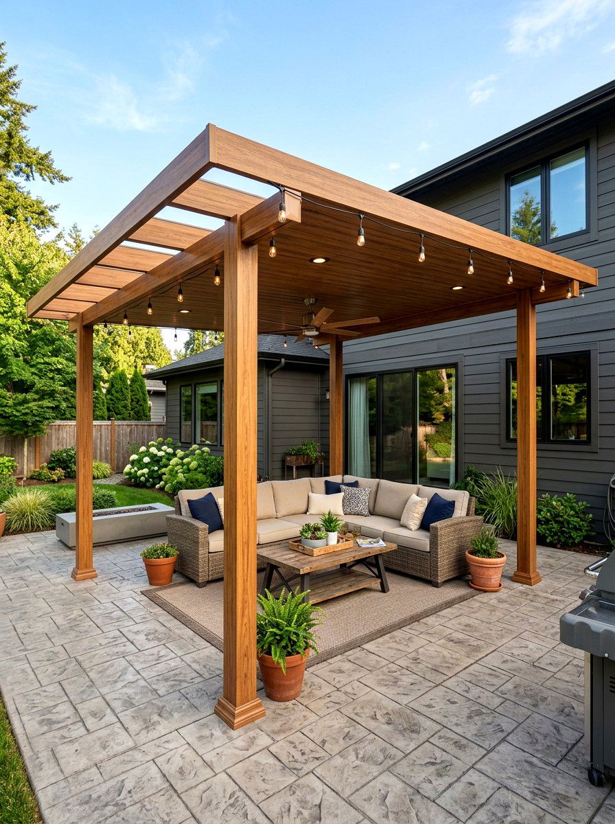 Aluminum patio cover - 30 patio canopy ideas