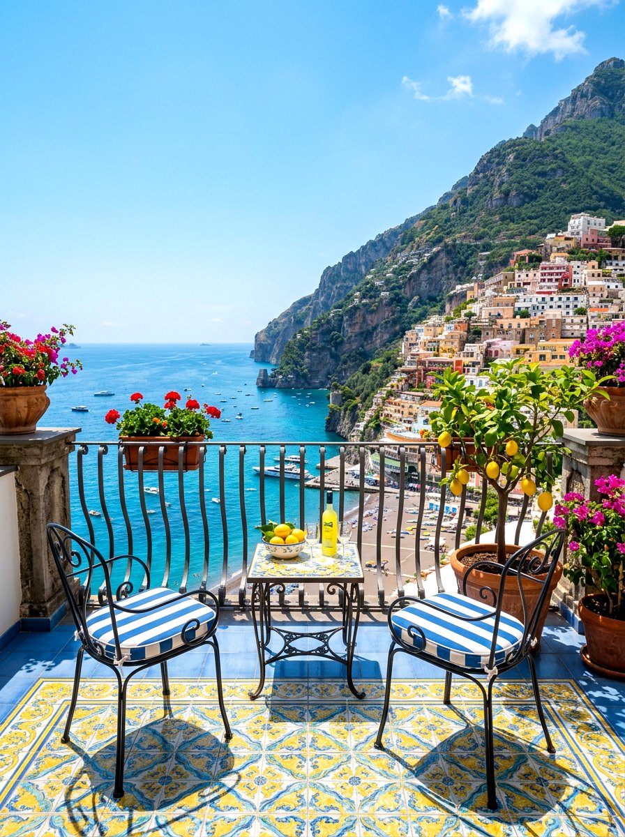 Amalfi Coast Balcony - 30 European summer home ideas