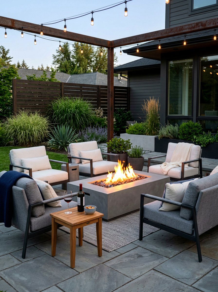 Ambiance Fire Pit - 30 sunset inspired patio ideas