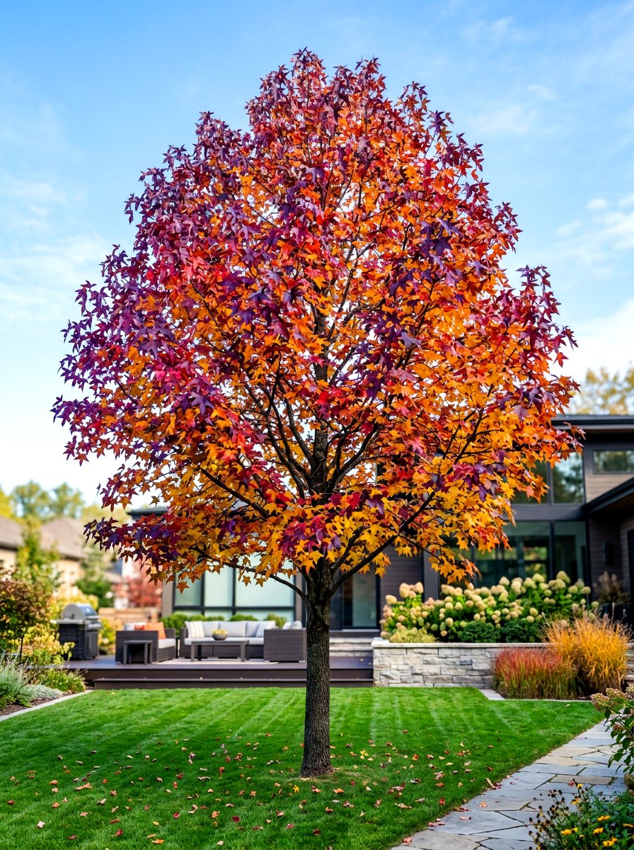 American Sweetgum Tree - 30 backyard shade tree ideas