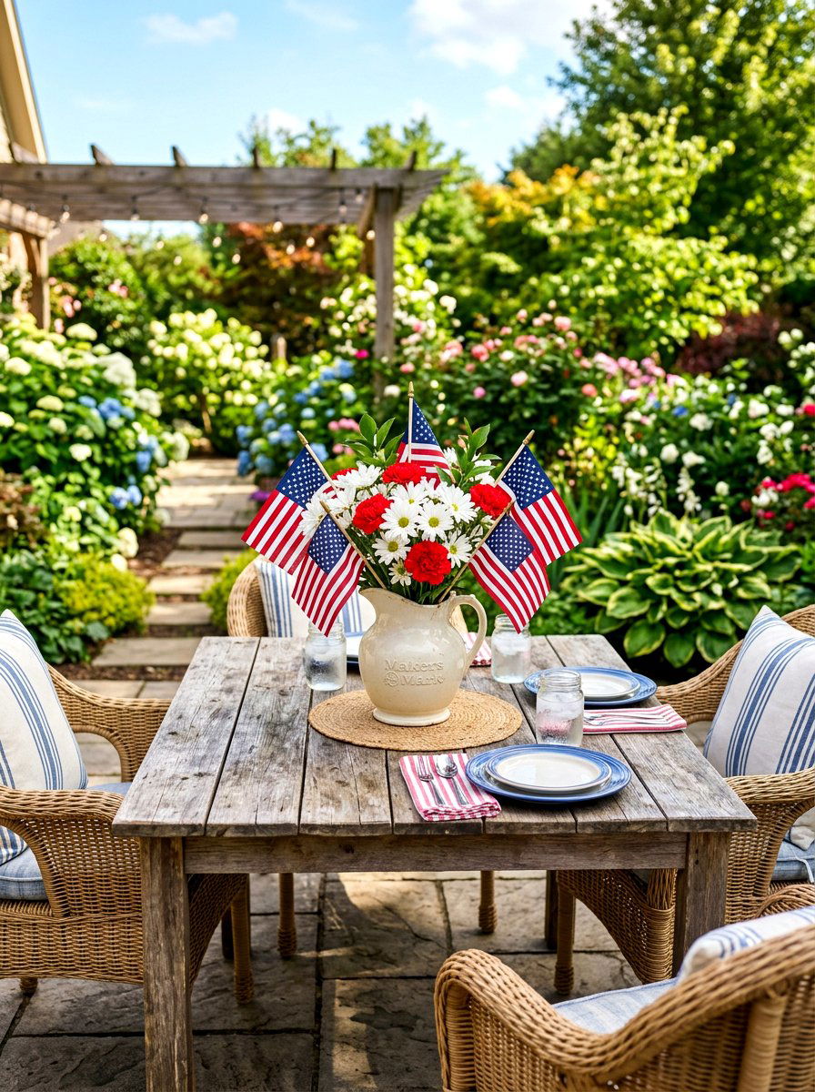 American flag centerpiece - 30 patriotic table decor ideas
