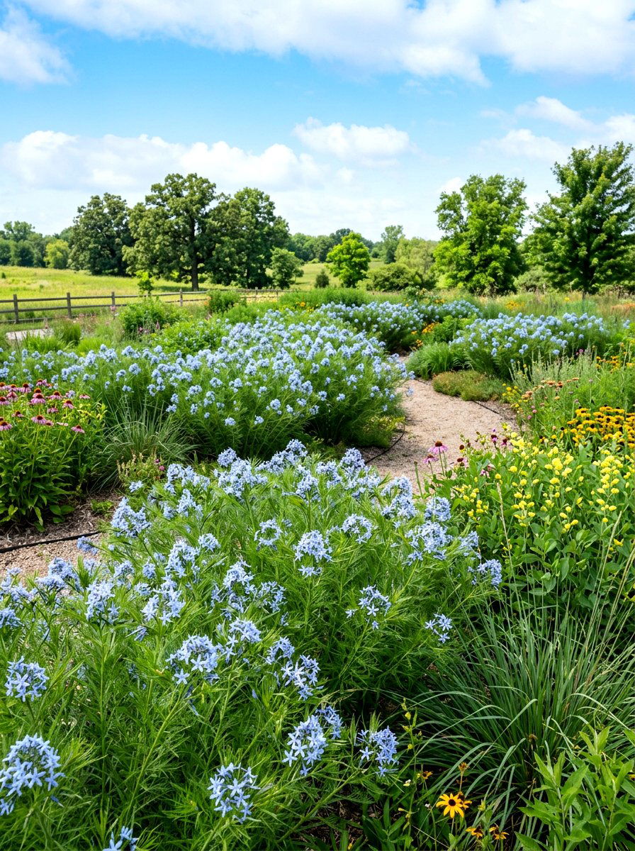 Amsonia Native Garden - 30 blue flower garden ideas