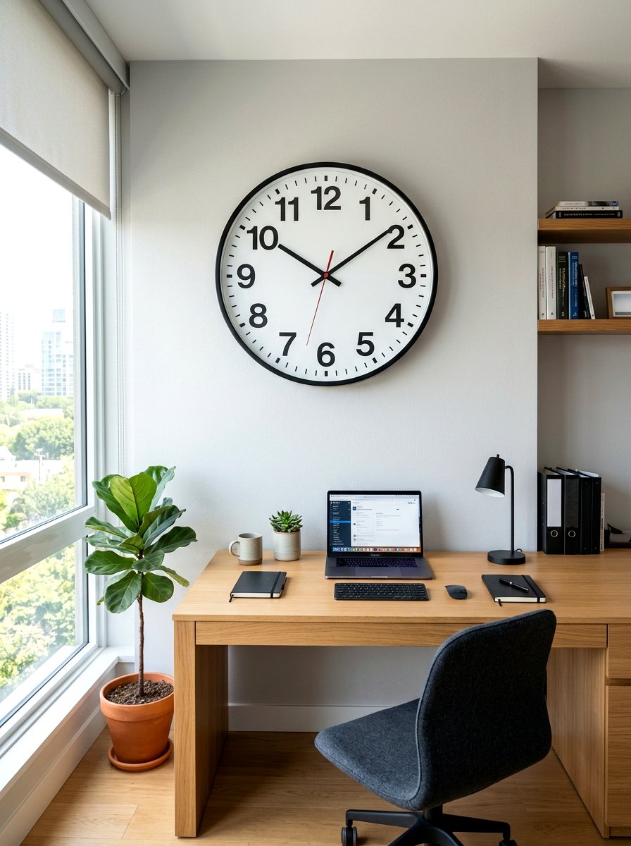 Analog Wall Clock - 30 friction maxxing office ideas