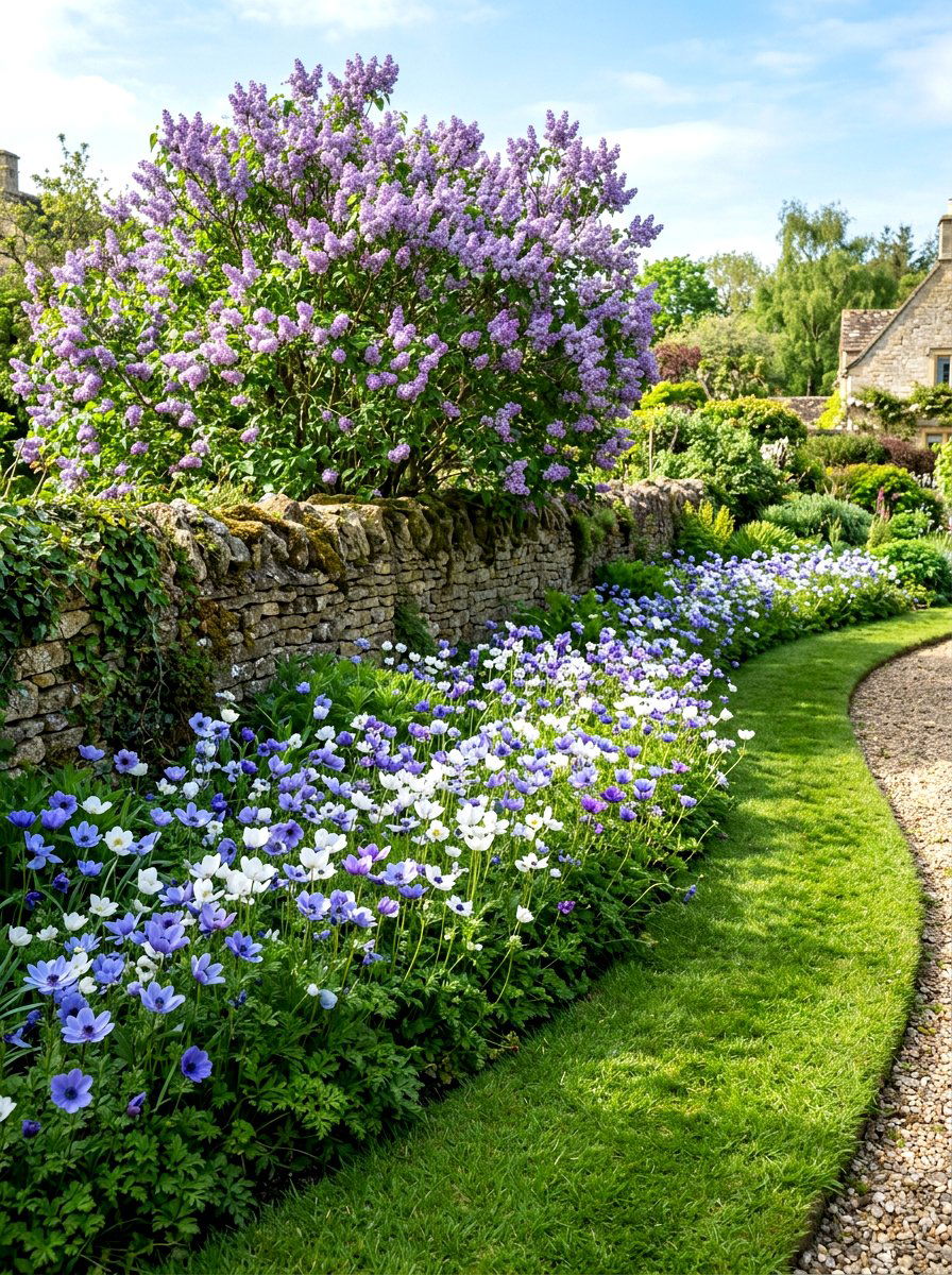Anemone Garden Border - 30 bulb garden ideas