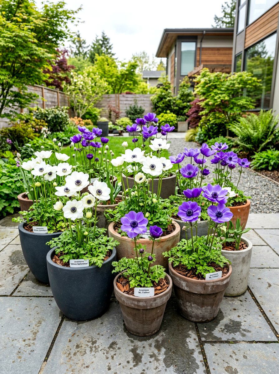Anemone spring garden - 30 balcony cut flower garden ideas