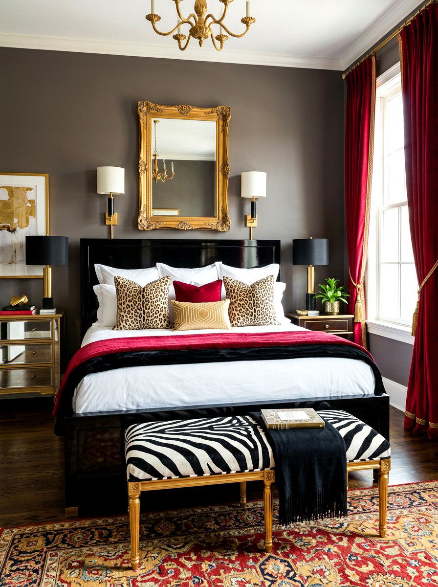 Animal Print Bedroom - 30 art deco bedroom ideas