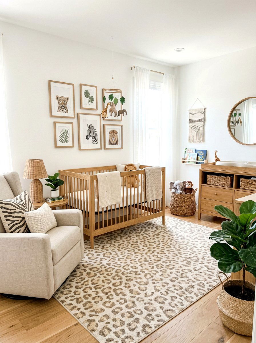 Animal Print Neutral Nursery - 30 neutral nursery ideas