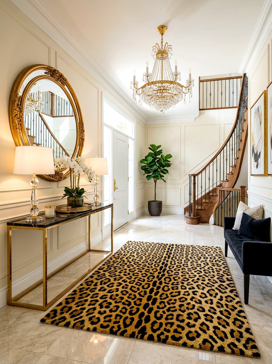 Animal Print Rug - 30 foyer rug ideas