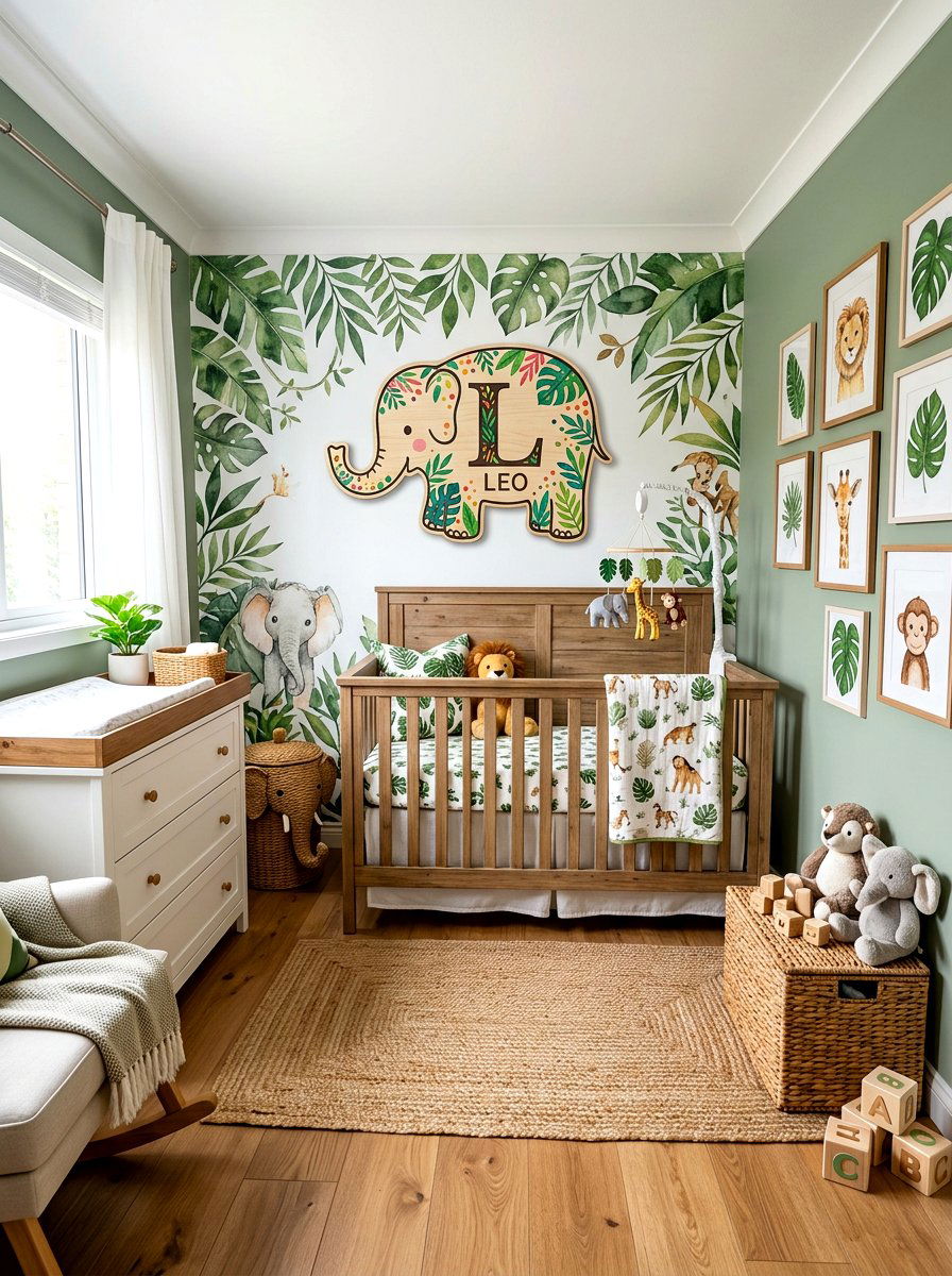 Animal Shape Initial Sign - 30 monogram nursery ideas