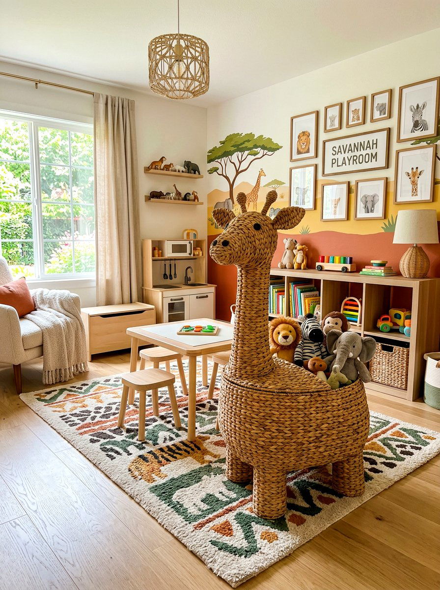 Animal Shaped Nursery Basket - 30 nursery storage basket ideas