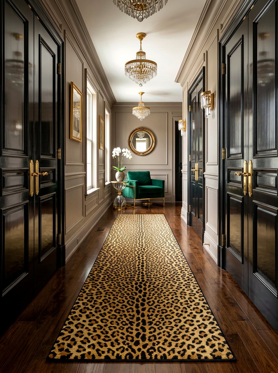 Animal print runner - 30 hallway runner ideas
