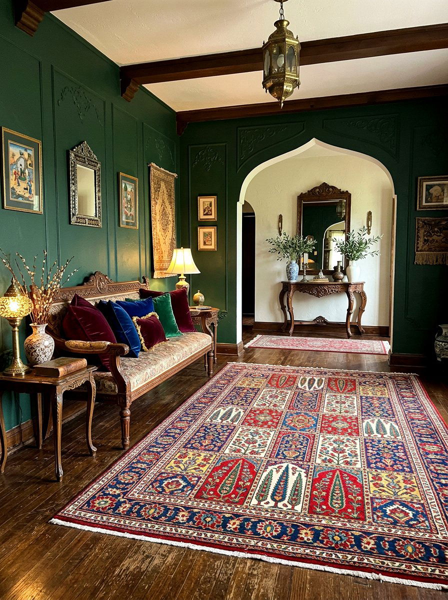 Antique Bakhtiari Foyer - 30 antique rug foyer ideas