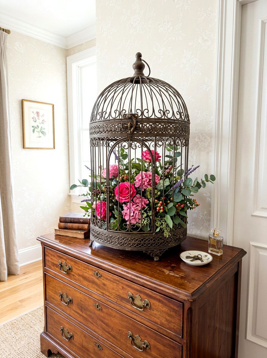 Antique Bird Cage Decor - 30 antique bedroom decor ideas