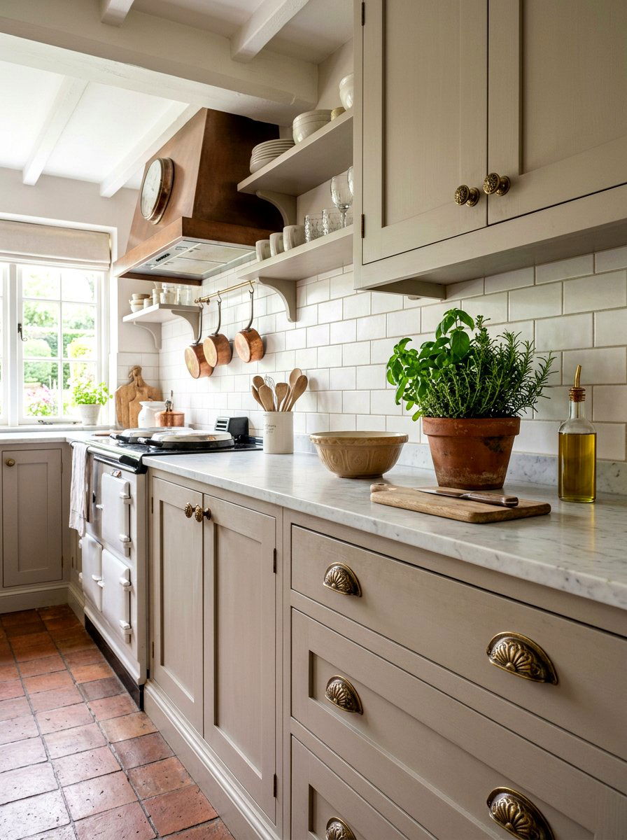 Antique Brass Hardware - 30 cottage home decor ideas