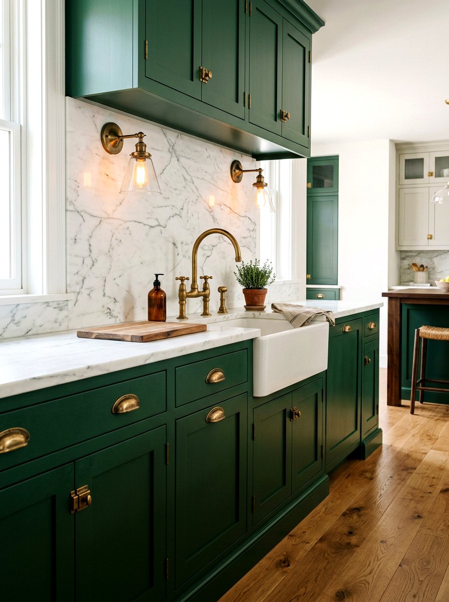 Antique Brass Hardware - 30 vintage farmhouse kitchen ideas