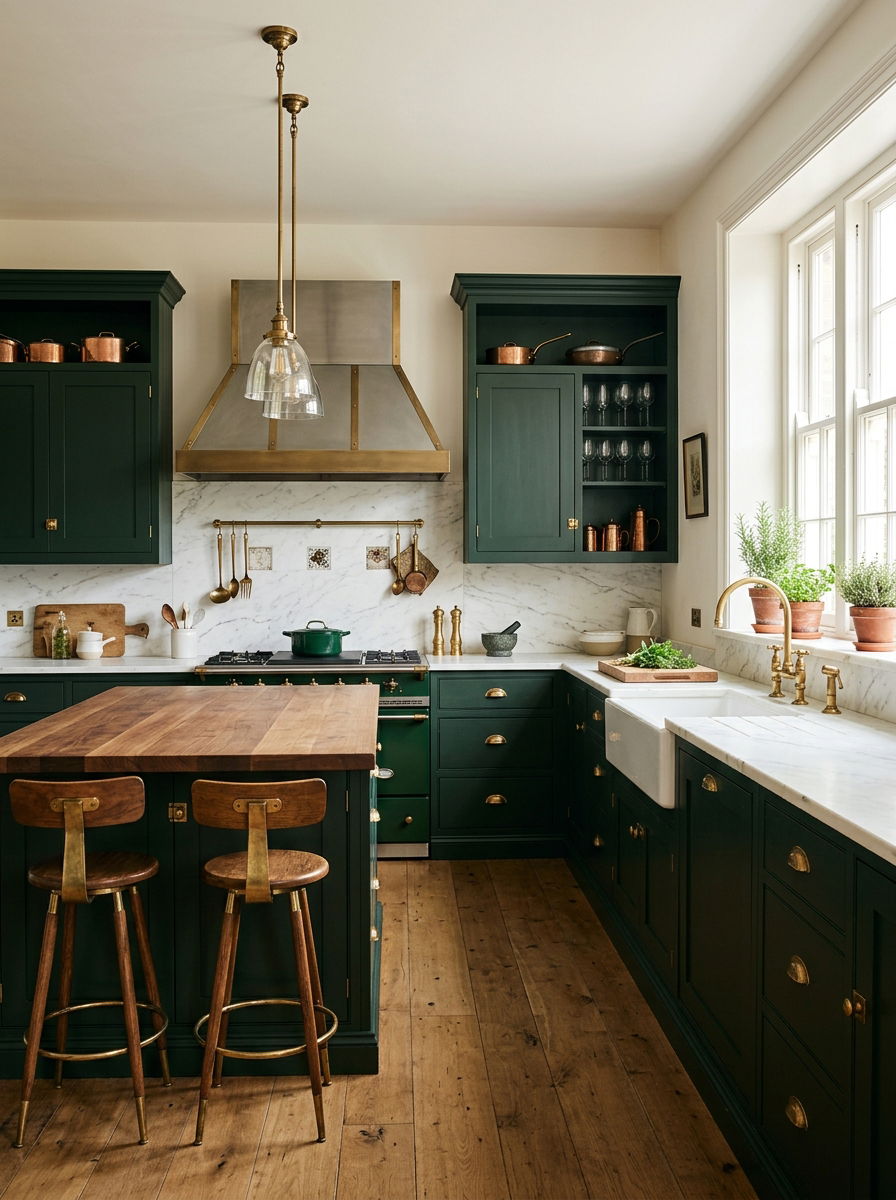 Antique Brass Hardware - 30 wine country kitchen ideas