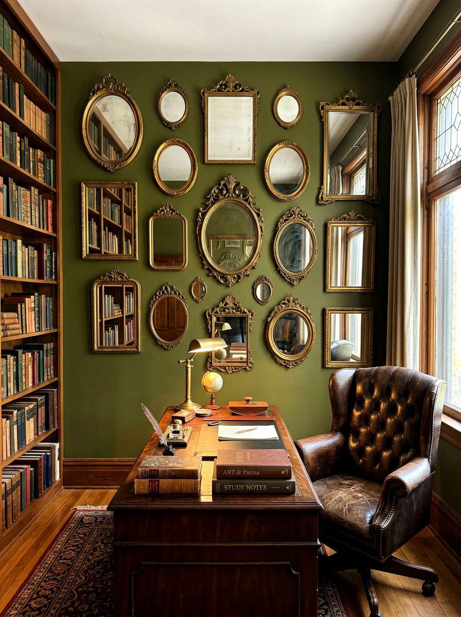 Antique Brass Mirror Collection - 30 statement mirror gallery ideas