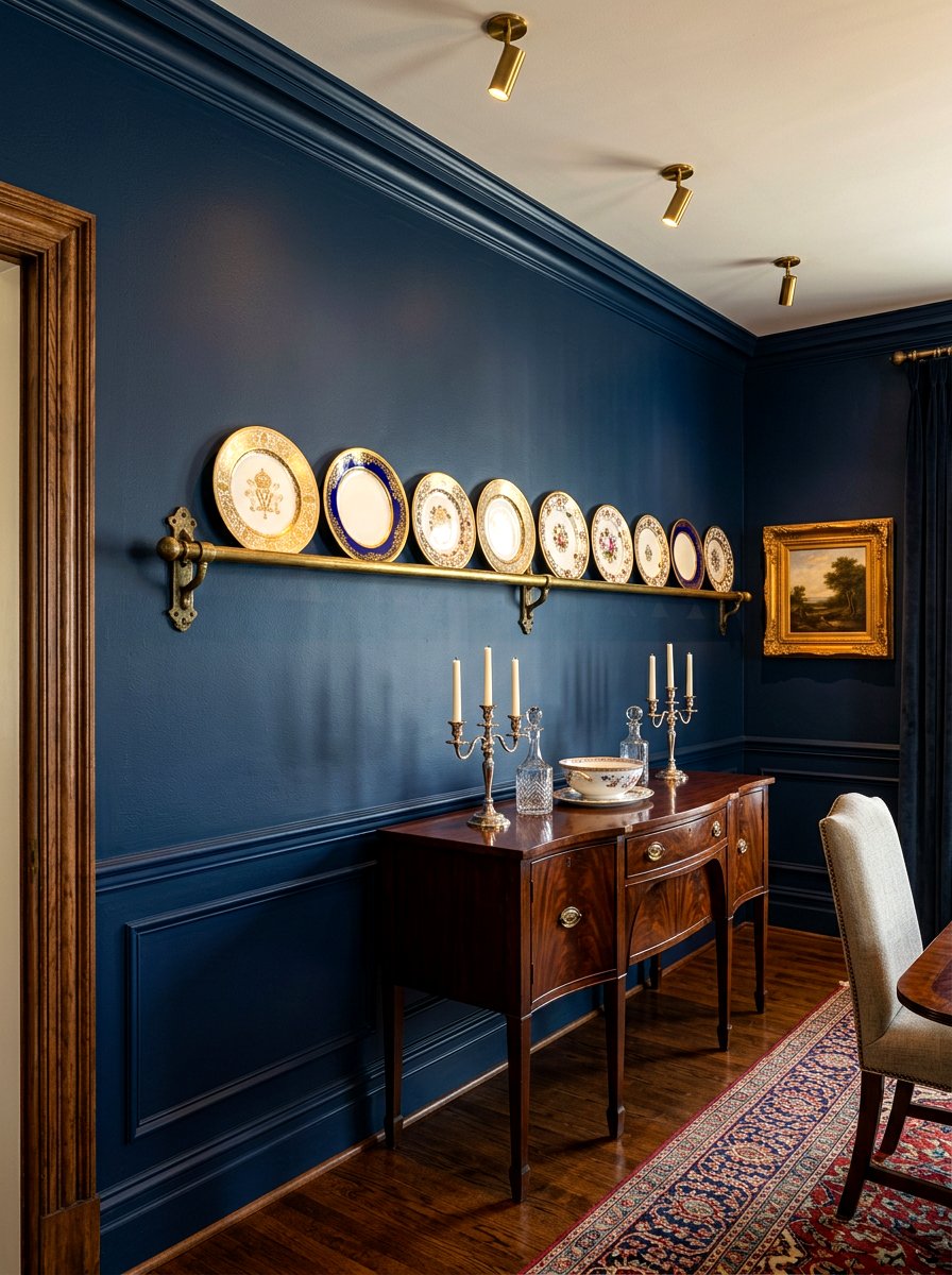Antique Brass Plate Rail - 30 plate rack ideas