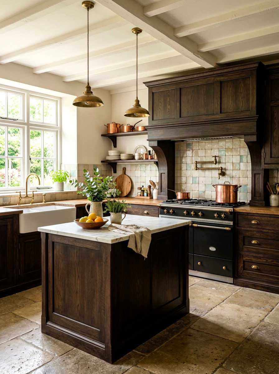 Antique Brass Pot Filler - 30 pot filler kitchen ideas