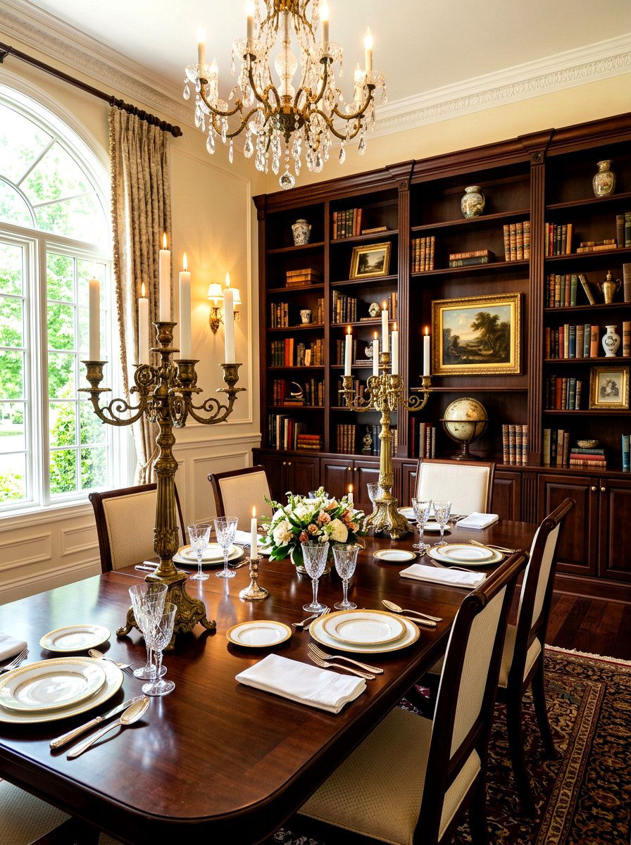 Antique Brass Tapers - 30 candle table runner ideas