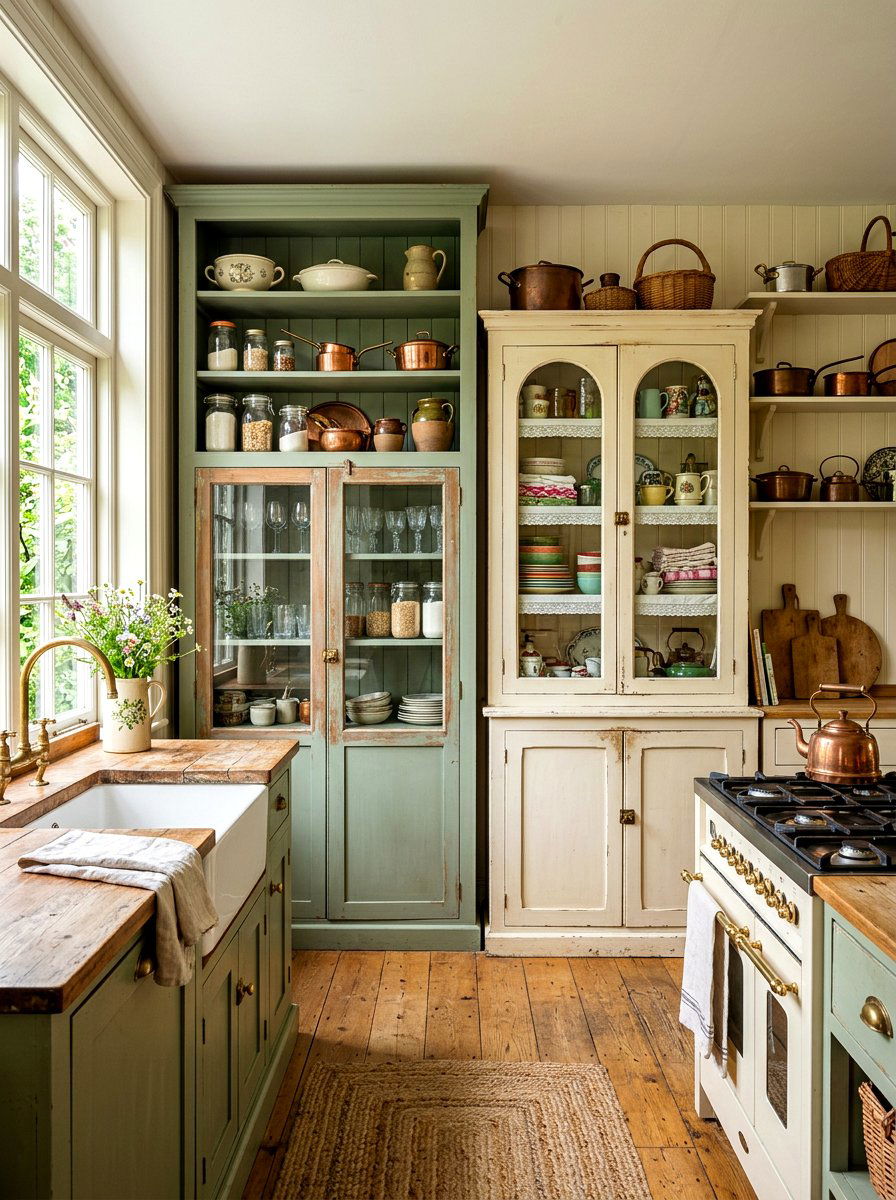 Antique Cabinet Kitchen - 30 rustic kitchen ideas