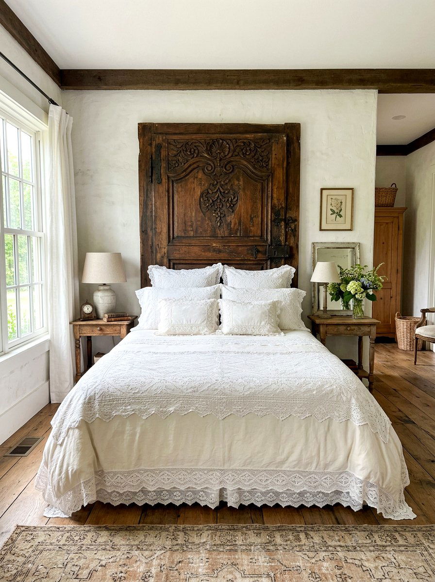Antique Carved Headboard - 30 statement headboard bedroom ideas