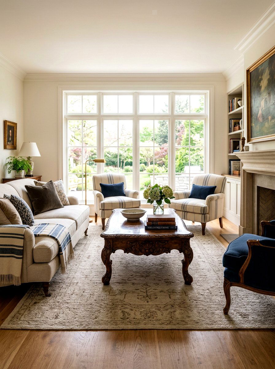 Antique Coffee Table - 30 old money living room ideas