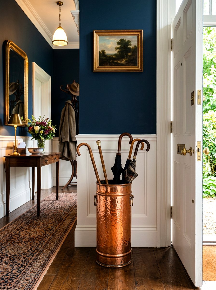 Antique Copper Umbrella Stand - 30 umbrella stand ideas