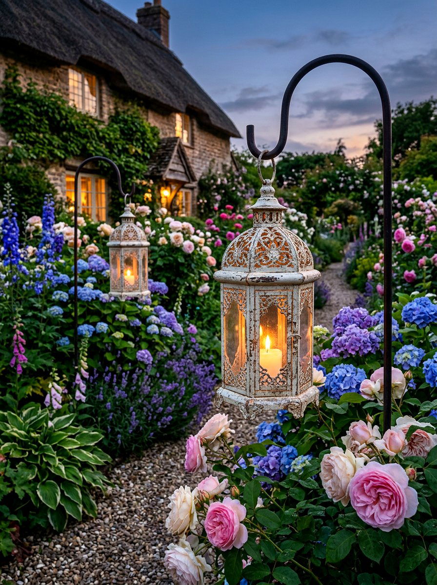 Antique Cottage Garden Lanterns - 30 outdoor candle lantern ideas