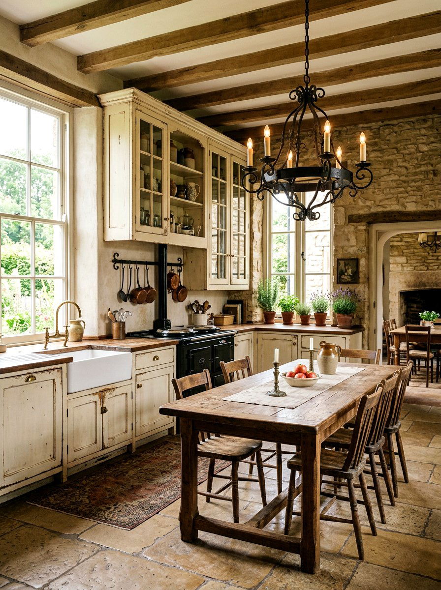 Antique Cream Kitchen - 30 cream kitchen cabinet ideas