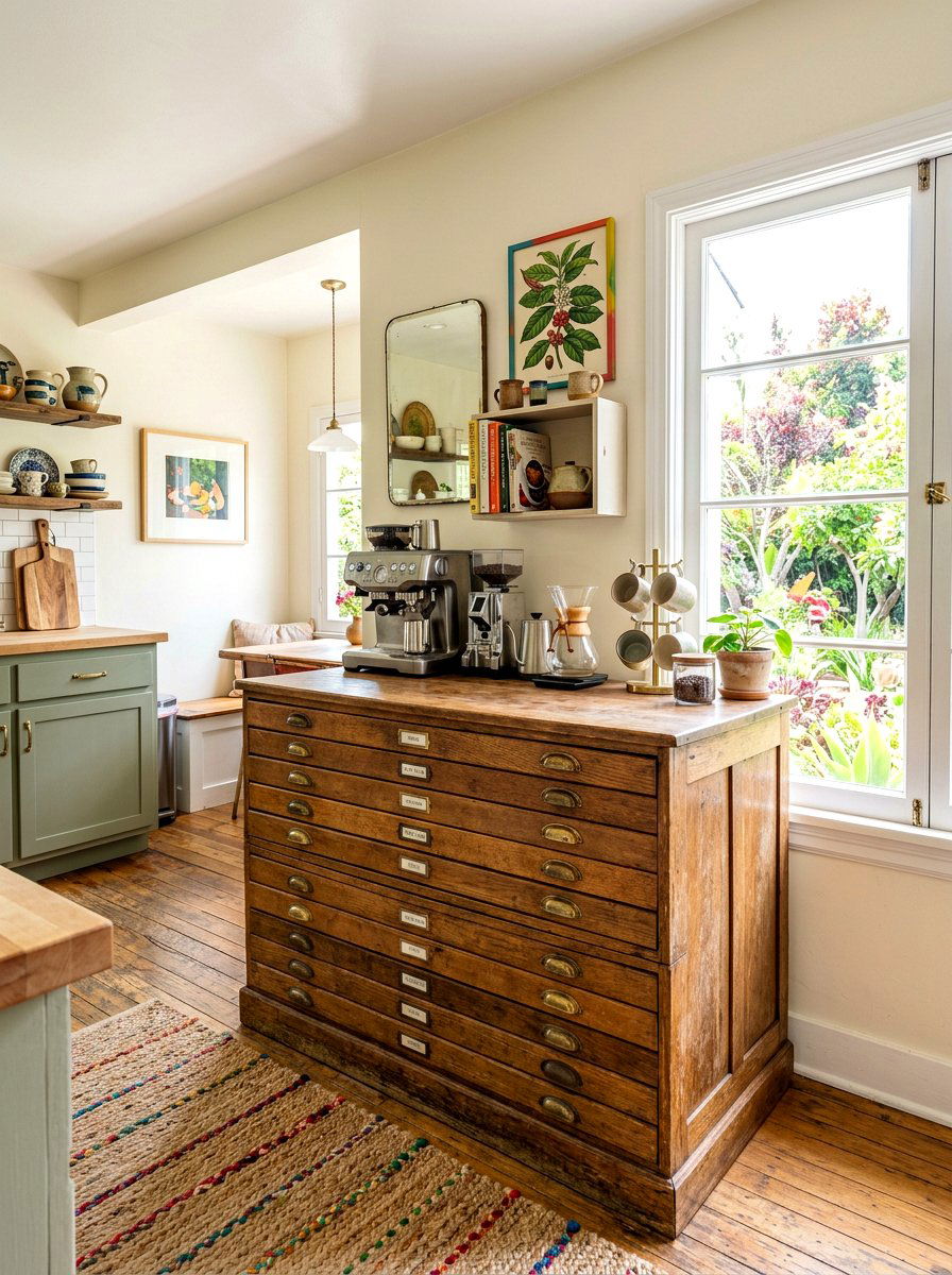 Antique Flat File Kitchen Credenza - 30 file drawer kitchen ideas