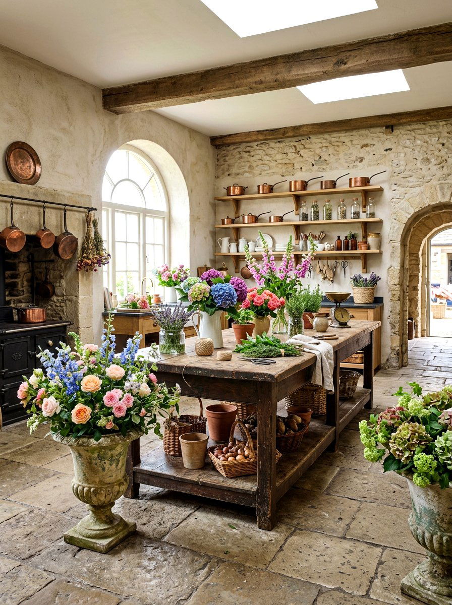 Antique Flower Market Kitchen - 30 flower market kitchen ideas