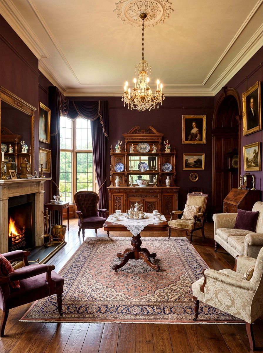 Antique Furniture Living Room - 30 moody English living room ideas
