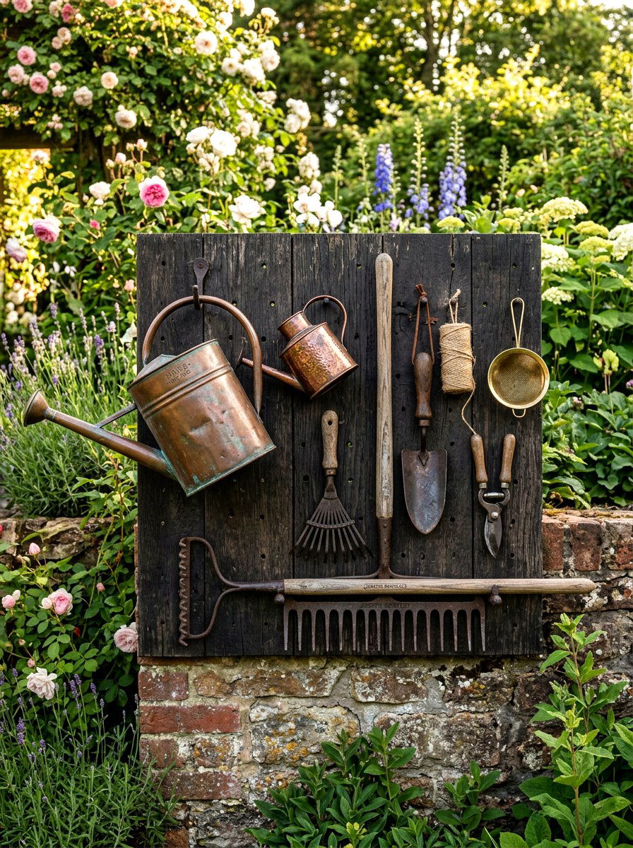 Antique Garden Tools - 30 greenhouse decorative ideas