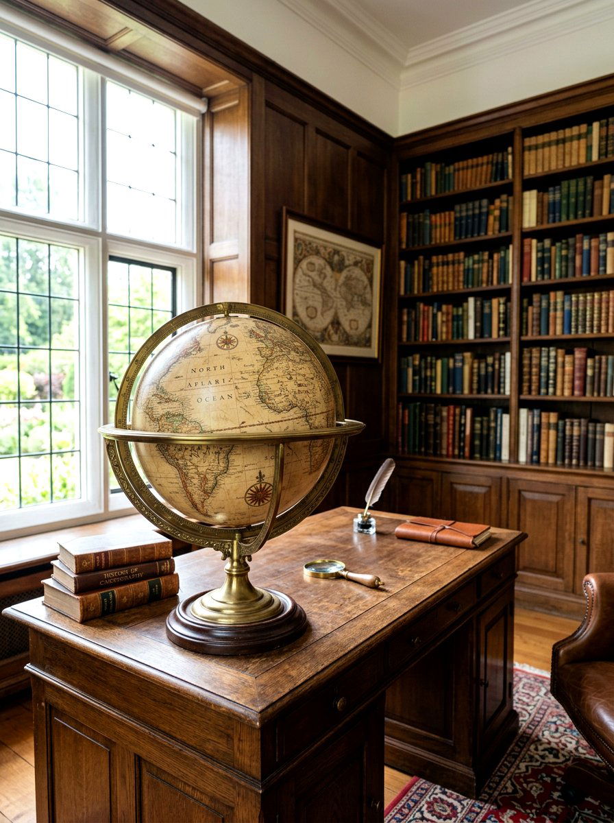 Antique Globe Study - 30 analog home decor ideas