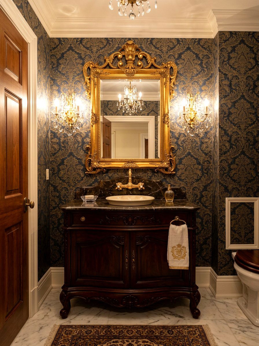 Antique Gold Bridge Faucet - 30 bridge faucet bathroom ideas