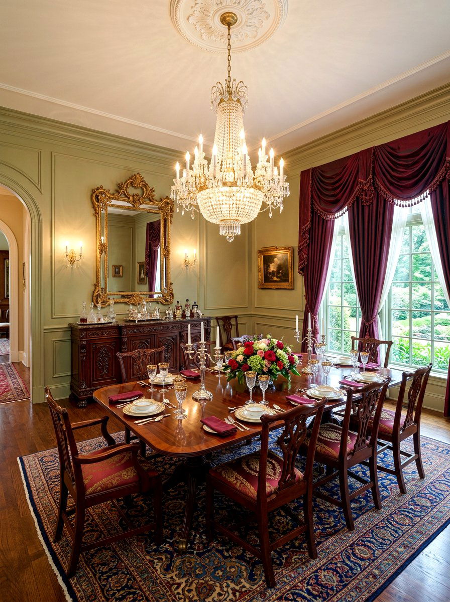 Antique Gold Dining Mirror - 30 dining room wall decor ideas
