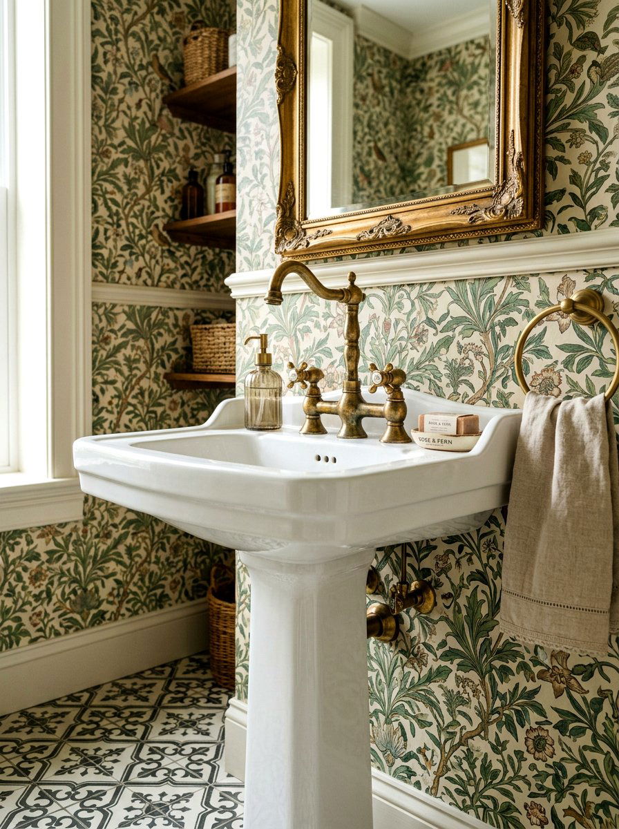 Antique Gold Faucet - 30 fairycore bathroom ideas