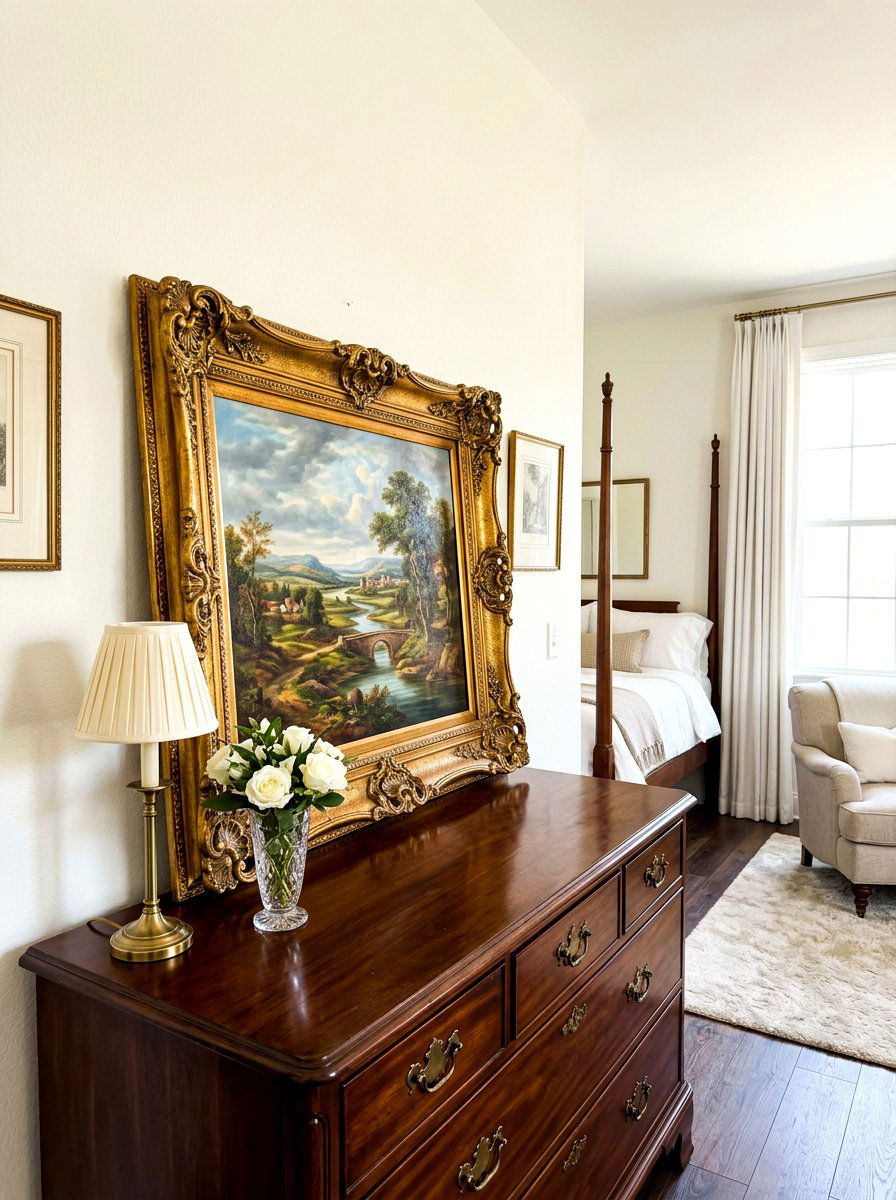 Antique Gold Frame - 30 spring bedroom glow up ideas