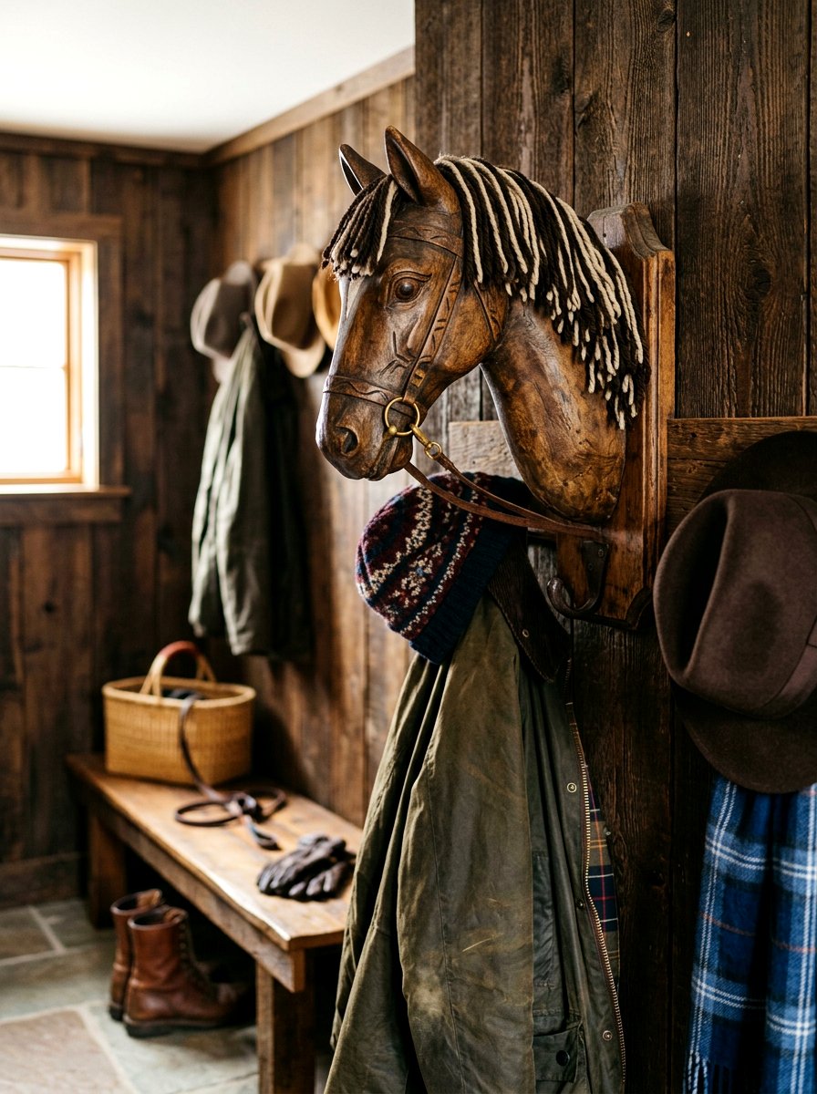 Antique Hobby Horse Wall Hook - 30 vintage toy decor ideas