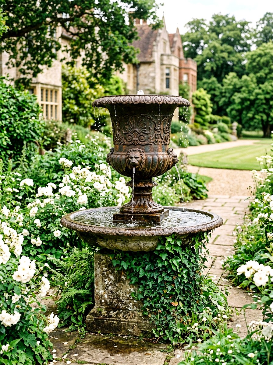 30 Outdoor Courtyard Fountain Ideas to Add Calm, Sound, and Beauty