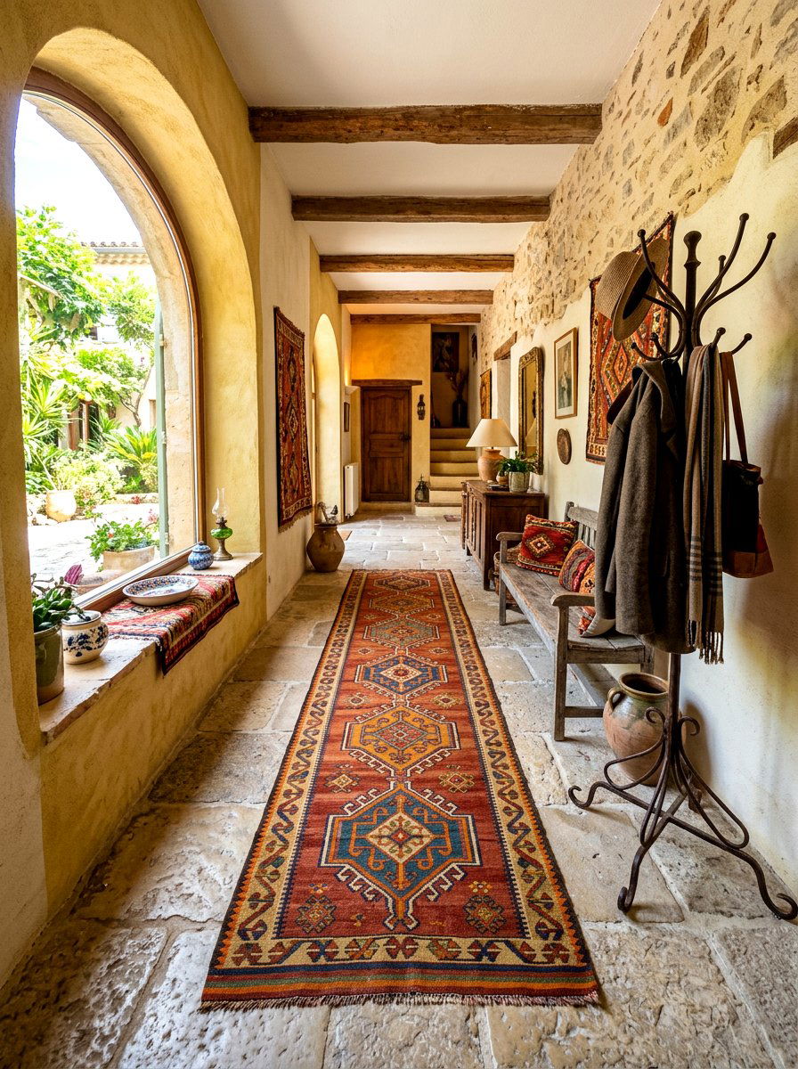 Antique Kilim Hallway - 30 antique rug foyer ideas