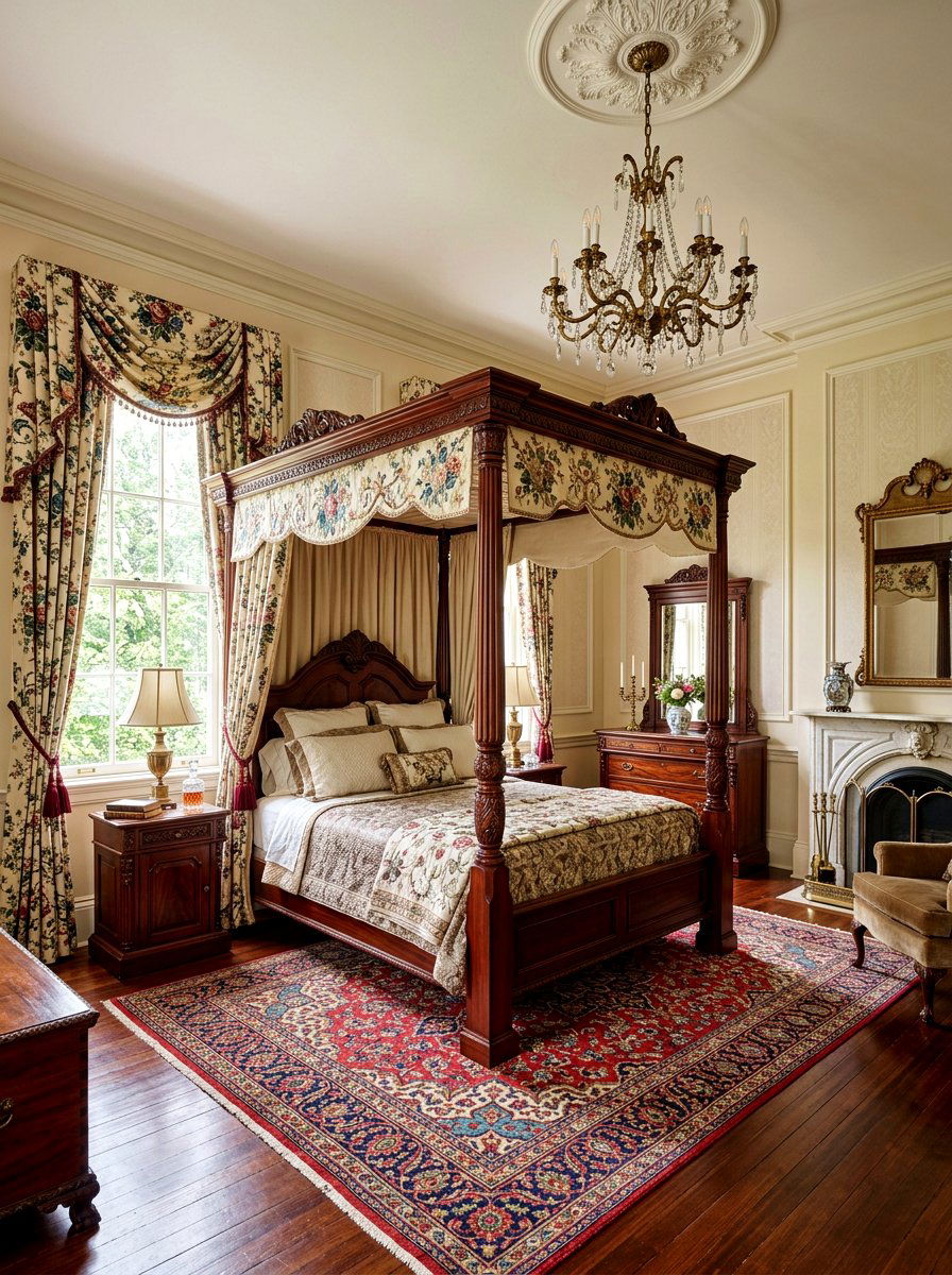 Antique Mahogany Master Bedroom - 30 grandmillennial bedroom ideas