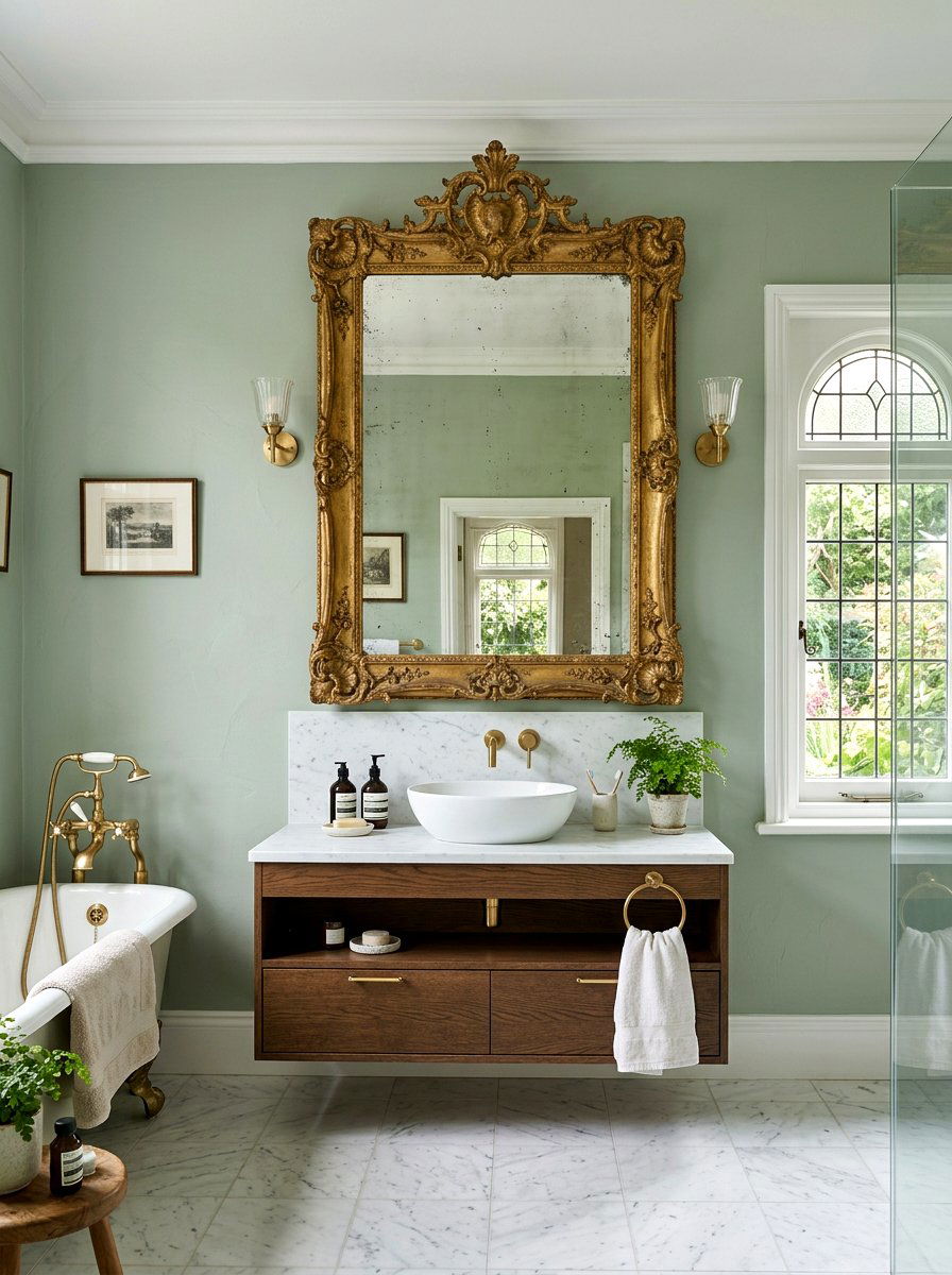 Antique Mirror Bathroom Wall - 30 eclectic bathroom ideas