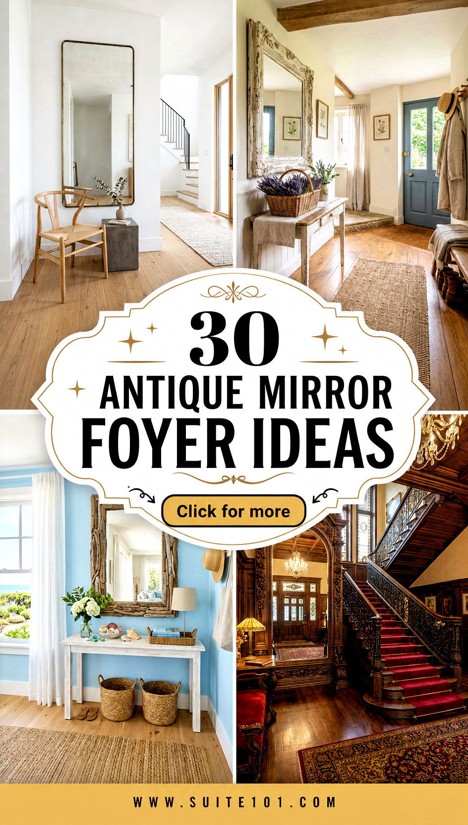 Antique Mirror Foyer Ideas 30 Vintage Entryway Makeovers - Antique Mirror Foyer Ideas: 30 Vintage Entryway Makeovers